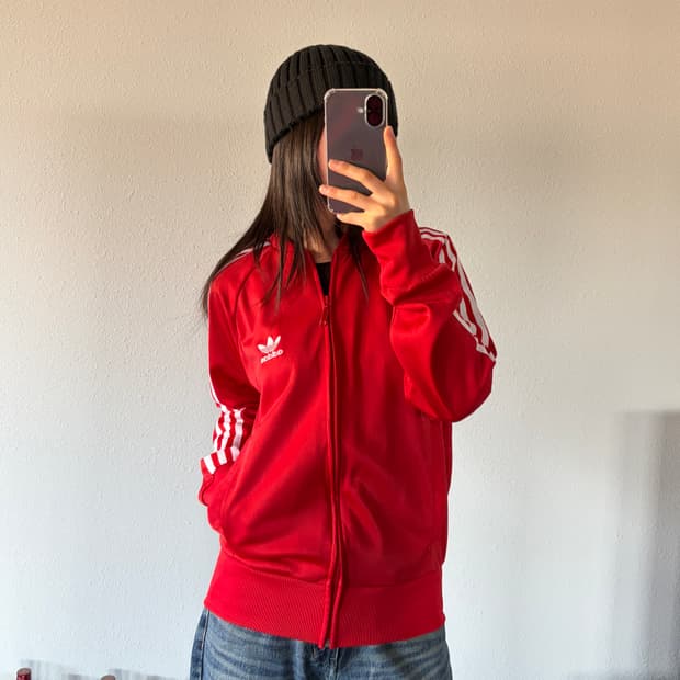 [M]아디다스 슈퍼스타 SST 레드 트랙탑 져지