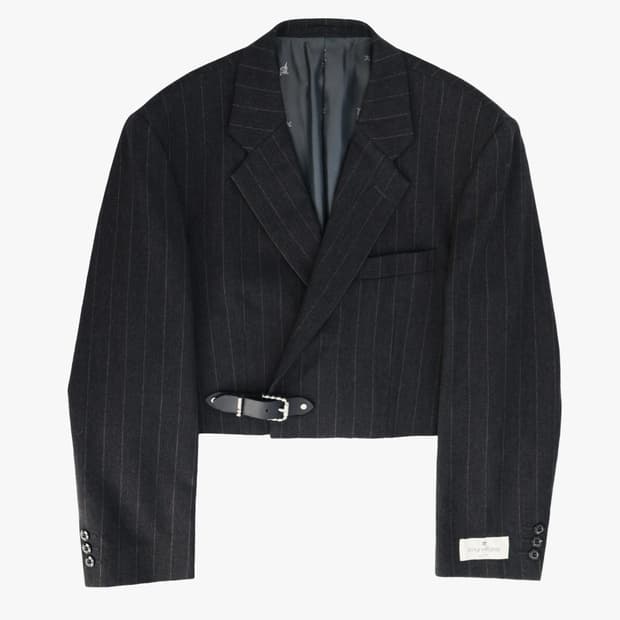 Courrèges Homme Cropped Pinstripe Jacket
