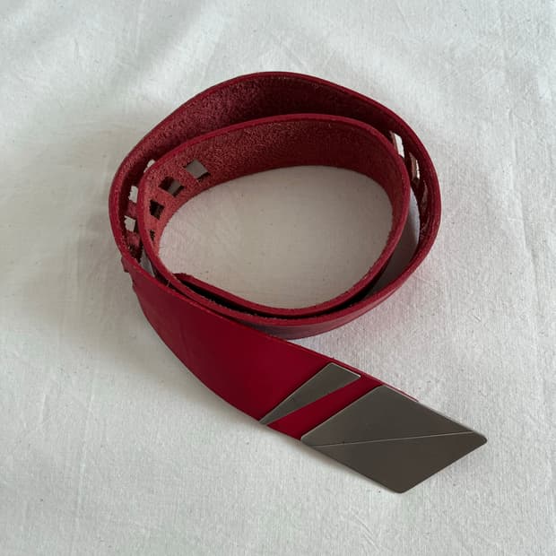 red leather belt