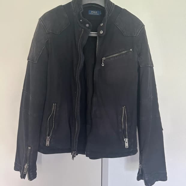 폴로 랄프로렌 트윌 워싱 바이크 라이더 자켓