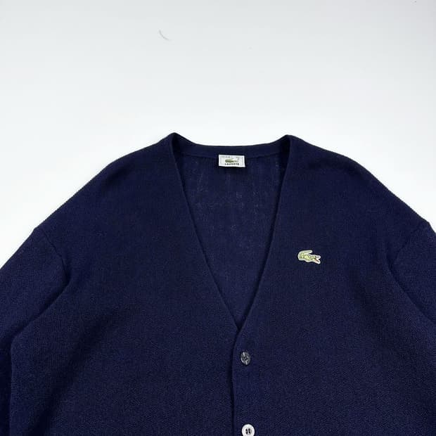 라코스테 크록 와플 네이비 니트 가디건 (L)