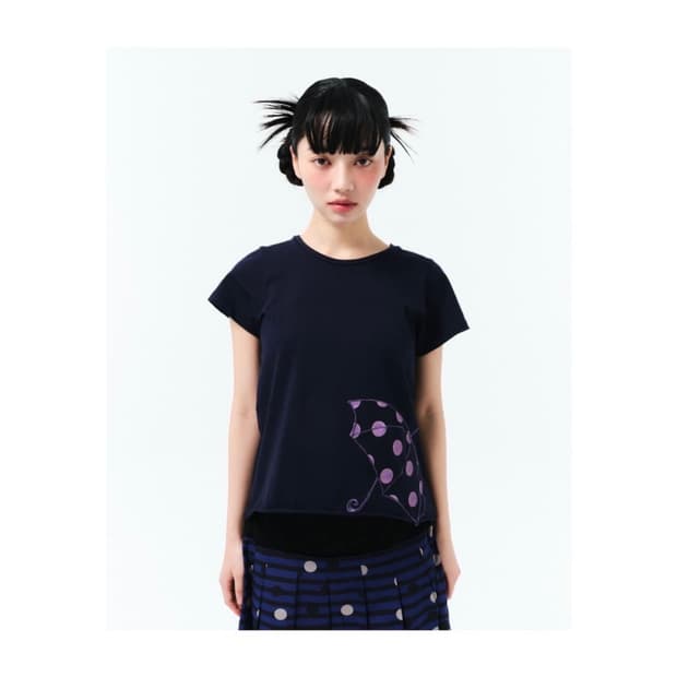 오스하이 oshigh umbrella tee navy