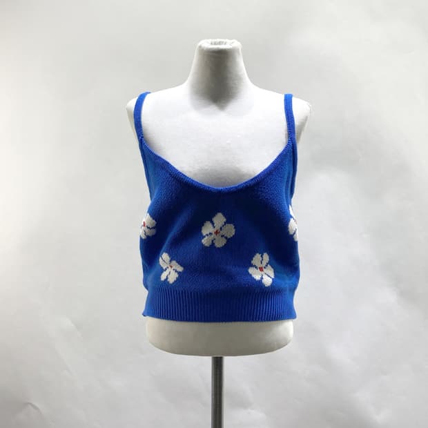 SIYAZUA 시야쥬 플라워 뷔스티에 니트 나시 S