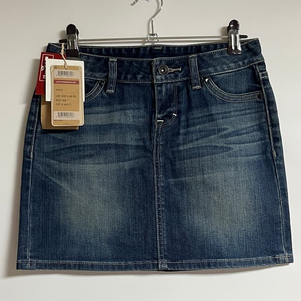 새상품 리바이스 레드탭 중청 데님 스커트 치마 미니스커트 S