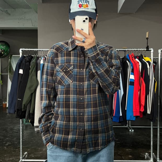 아메리칸이글 웨스턴 체크 셔츠