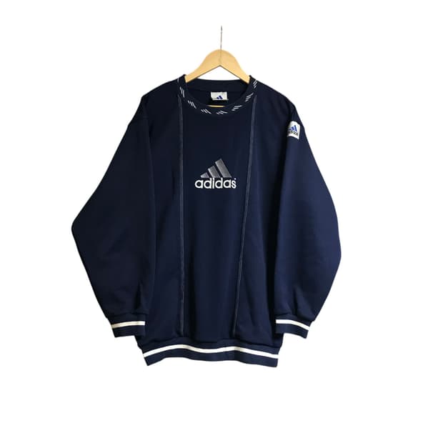 아디다스 90s 빅로고 라운드 트랙탑져지