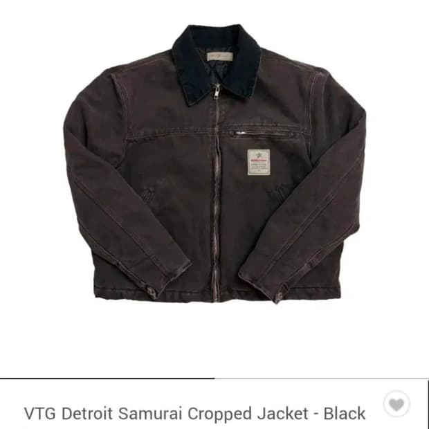 아오이로 VTG Detroit Samurai 크롭 자켓 블랙 2