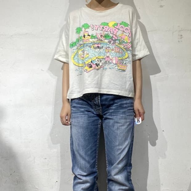 80s Vintage The Zoo Crew 풀파티 그래픽 티셔츠 S