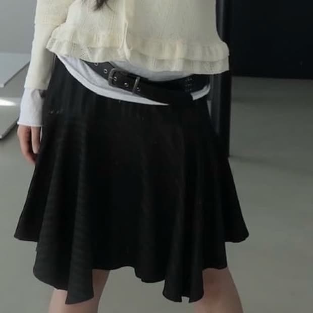 빈티지 가디건 치마 세트