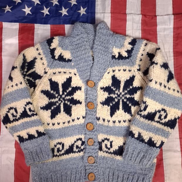 특A급 빈티지 코위찬 TYPE 헤비울 노르딕 가디건