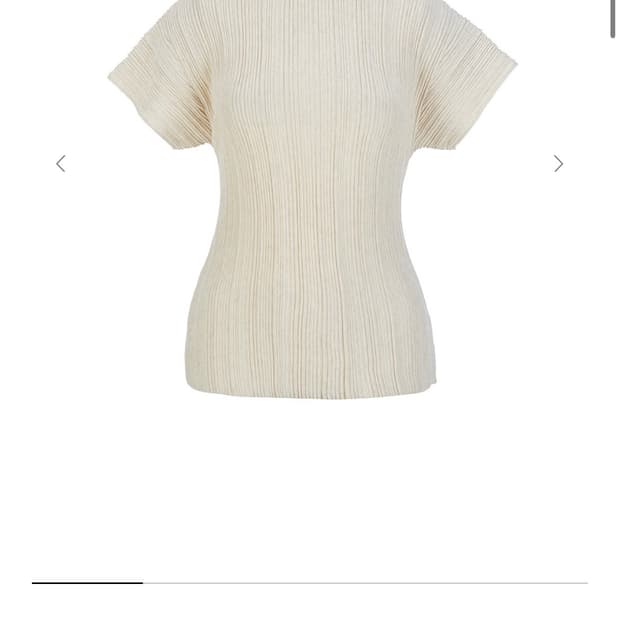 LE17SEPTEMBRE 플리츠 목폴라 반팔 니트 베이지 36