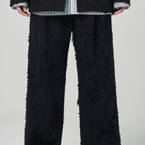 [46]준지 24ss 코튼 데미지드 팬츠