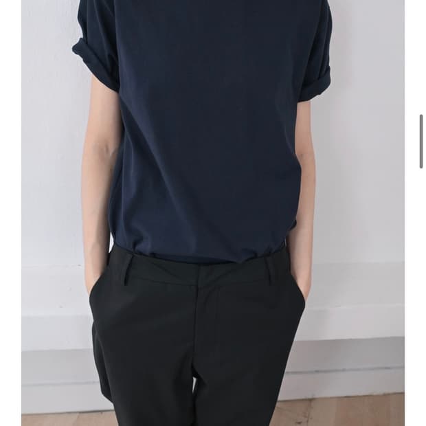 하프시코드 solid t-shirt navy 1