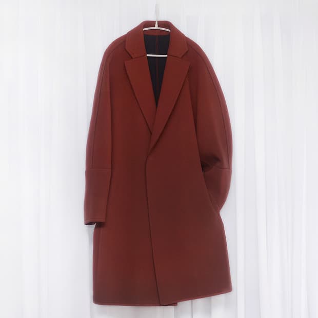 우영미 울캐시미어 핸드메이드 심플 오버코트 (100-105+)