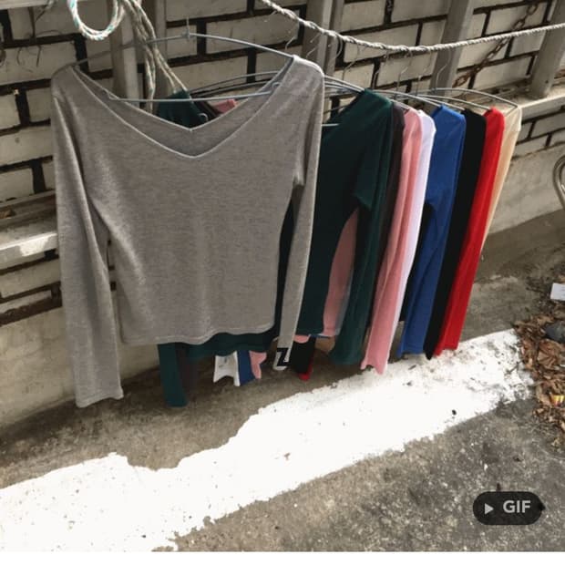 깁아홉 롱 슬리브 티셔츠 