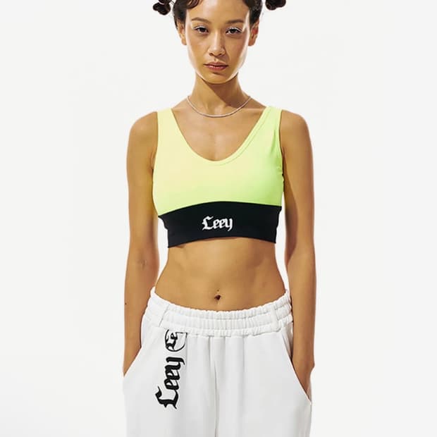 LEEY YEEL Logo Bralette Neon 네온 로고 브라탑 탑