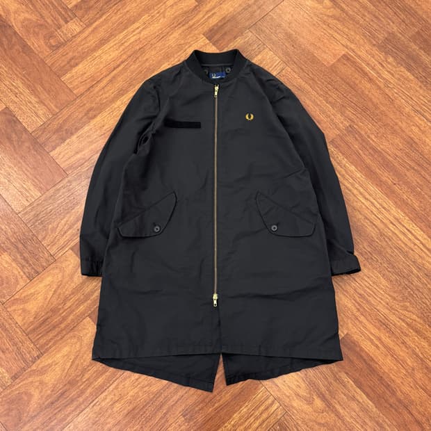 M 프레드페리 일본판 블랙 피쉬테일 봄버 자켓