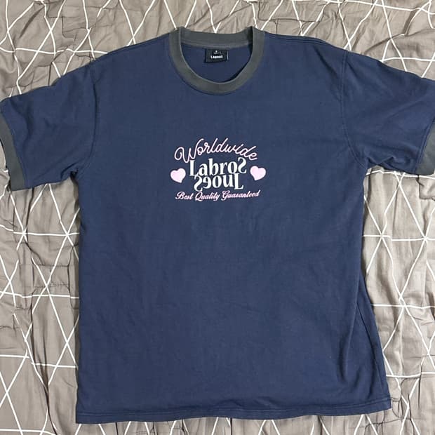 라브로스 WW Flip Logo Ringer Tee (Navy)