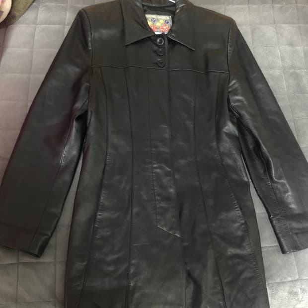 빈티지 양가죽 레더 코트 자켓