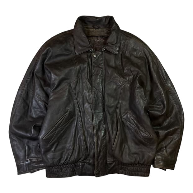 코오롱스포츠 양가죽 봄버 자켓