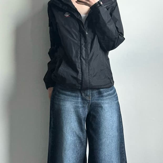 디키즈 자수로고 블랙 바람막이 자켓