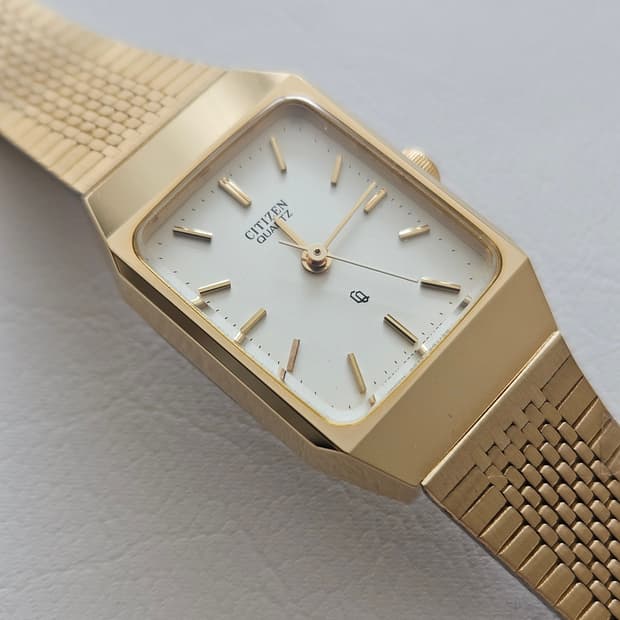 빈티지 시티즌 쿼츠 금장 여성시계