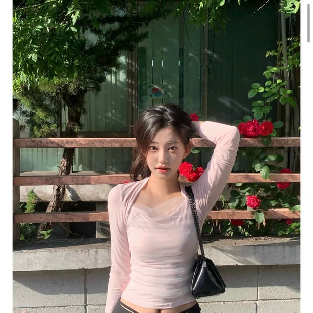 제니오 핑크 롱슬리브