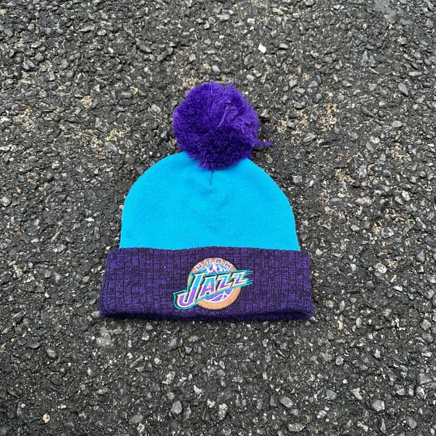 vintage mitchell&ness utah jazz beanie