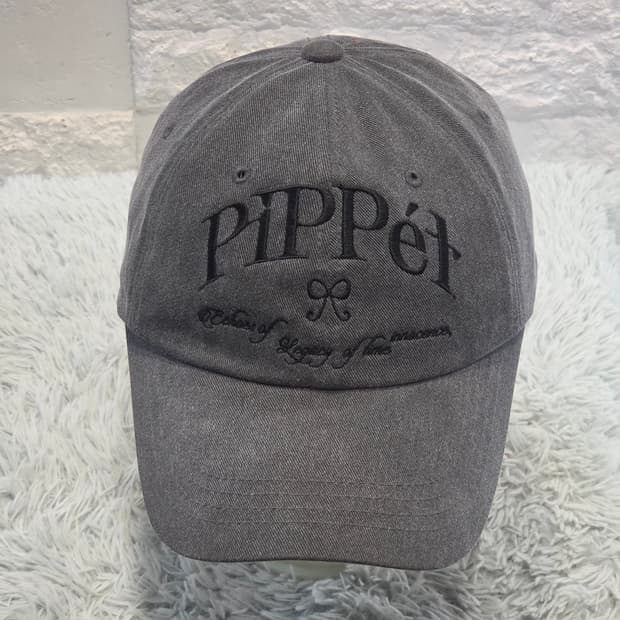 p5-2:피펫(PIPPET) 그레이 자수 볼캡 Free(56-59)