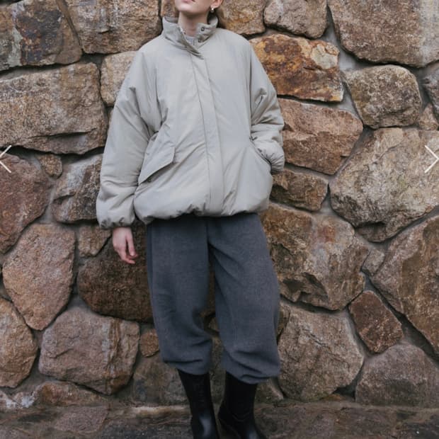 모노하 플리스 패디드 점퍼 (베이지)새상품