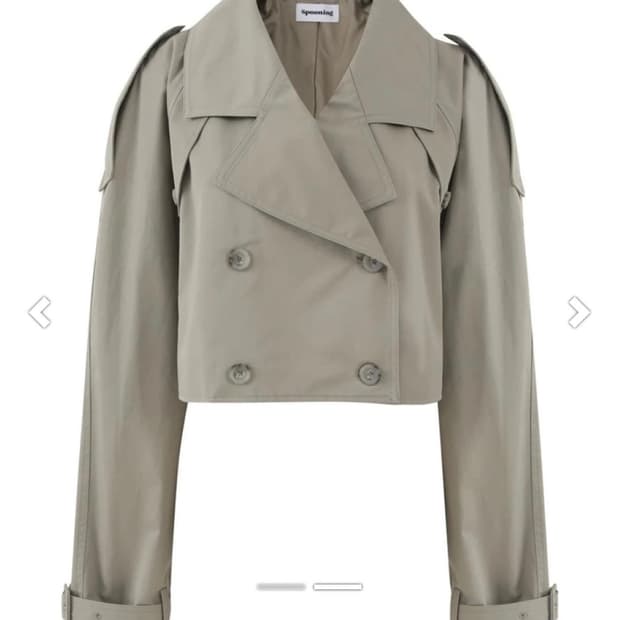 세트) REWORK 크롭트렌치 셋업 카키 s/m