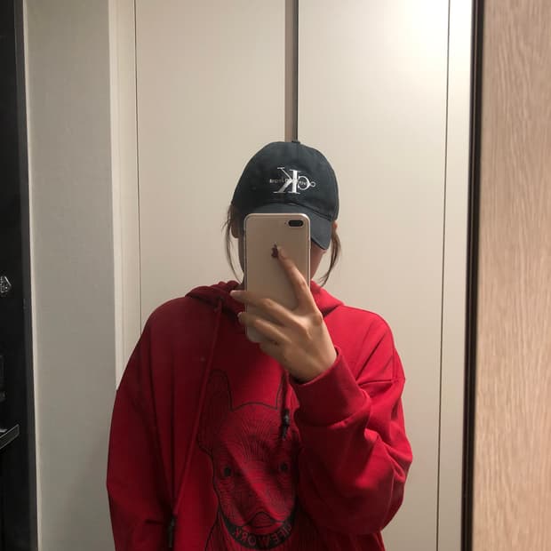 라이프워크 후드티(레드)