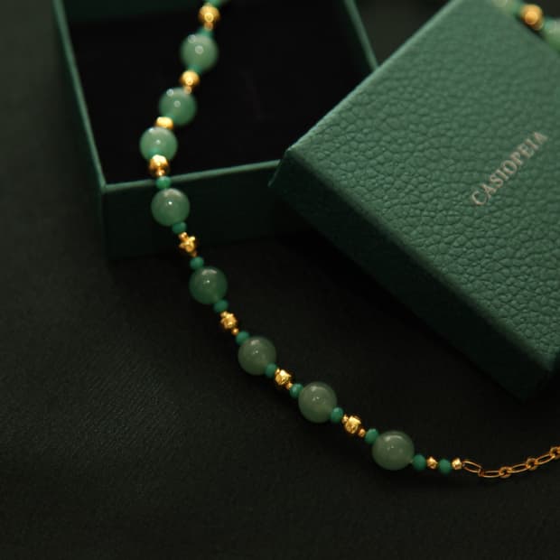 CASIOPEIA #38 Greenery Cluster Necklace