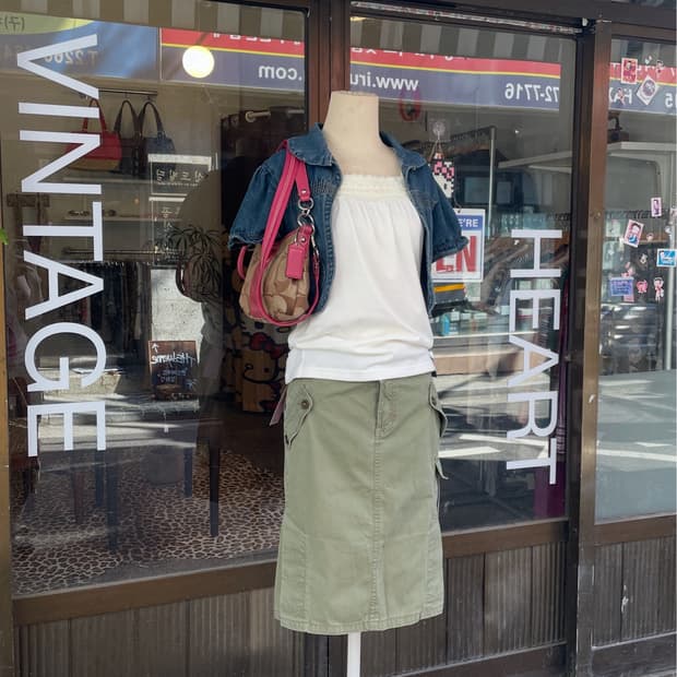 퍼프 데님 볼레로