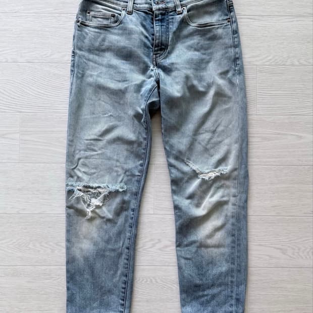 Saint Laurent Washed Distressed Jeans