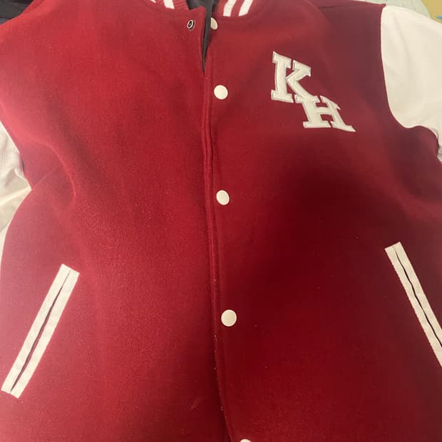 KH 야구 점퍼 버건디/화이트