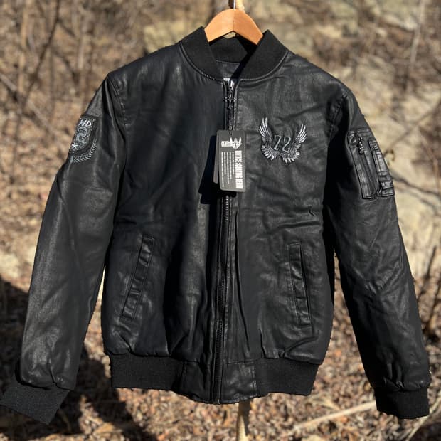 반사직자수 스컬 코팅스판 항공점퍼 