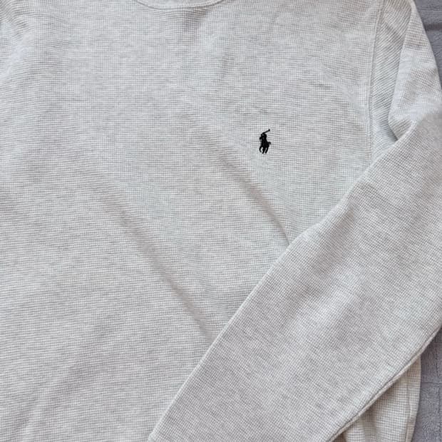 폴로 와플 롱슬리브 멜란지그레이m