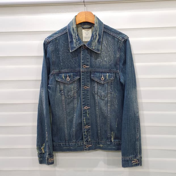 Browny Vintage 데미지가공 데님자켓- M
