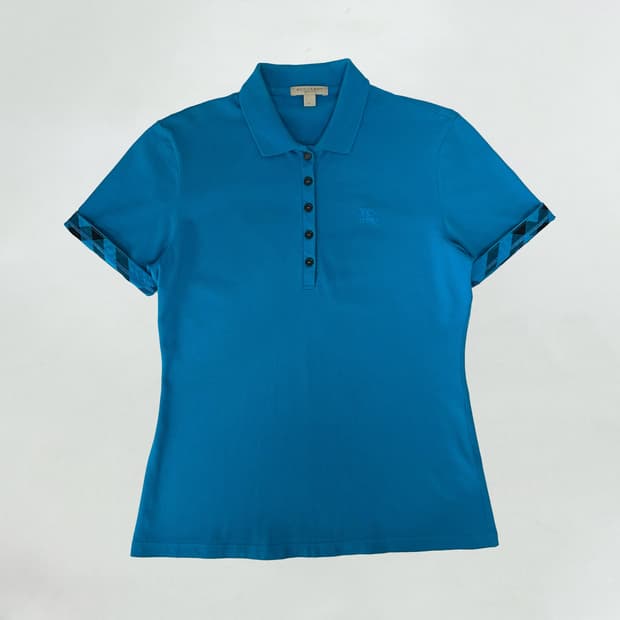 버버리 로고 체크 카라티