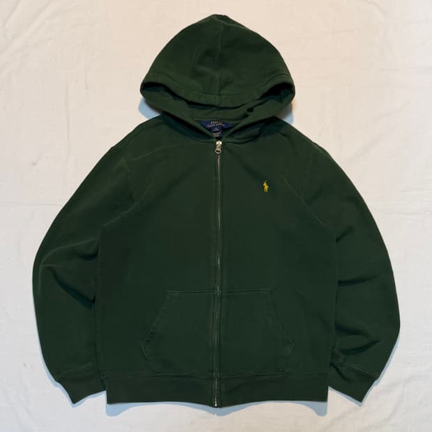 폴로 랄프로렌 후드집업 말차 그린 딥그린