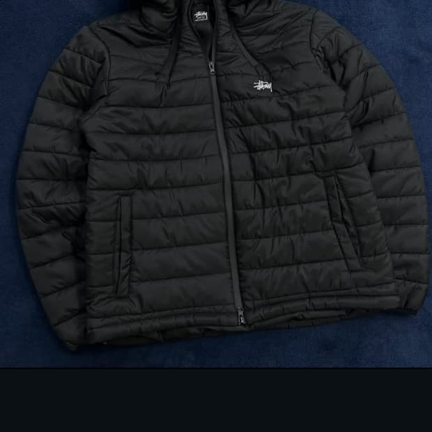 스투시 블랙 경량패딩