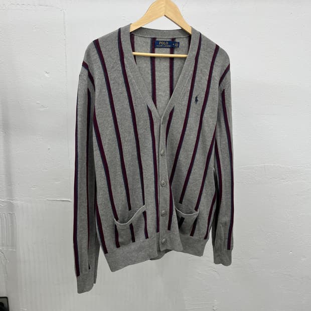 M) POLO RALPH LAUREN STRIPE CARDIGAN