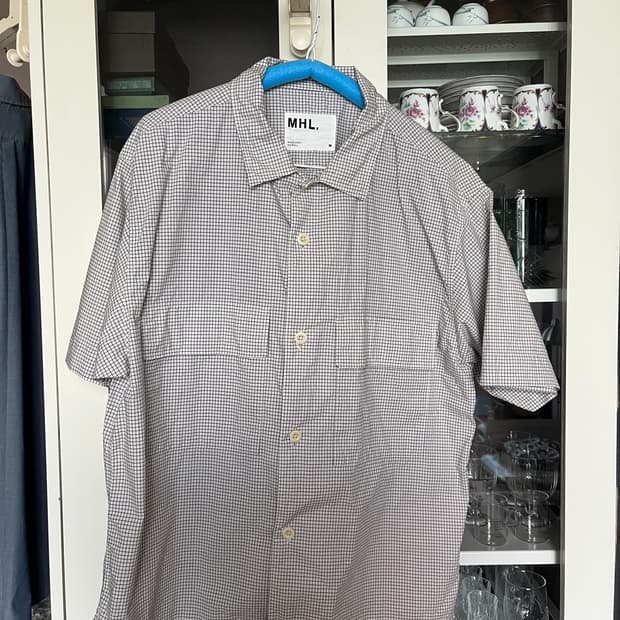 MHL 마가렛호웰 체크 반팔 셔츠 m사이즈