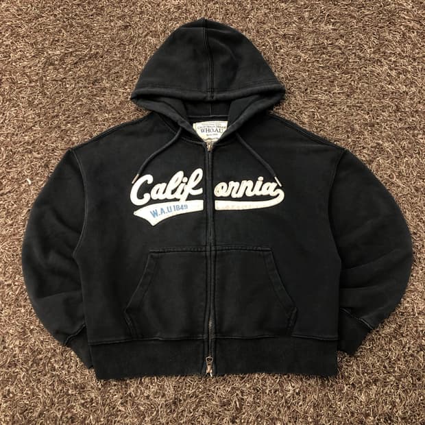 후아유 투웨이 크롭 후드집업