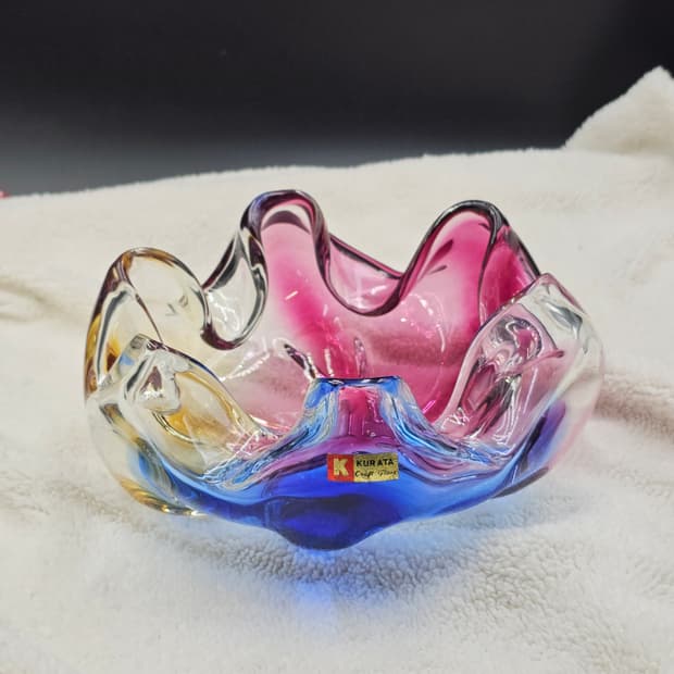 일본 명품 유리공예 쿠라타 KURATA 수제 빈티지 유리볼 유리그릇
