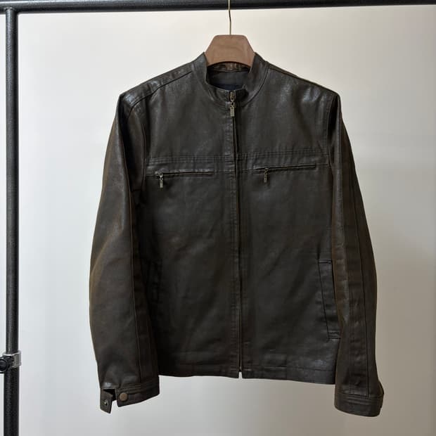 더티 오일 워싱 블루종 자켓