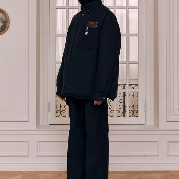 STU 구스다운 블랙 패딩셔츠(L)