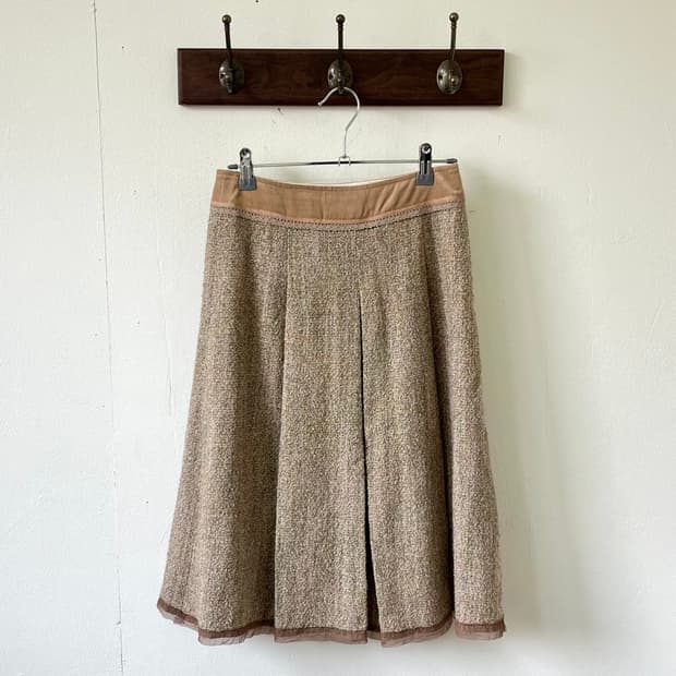 ARTI CHAUT 골덴 레이스 트위드 스커트