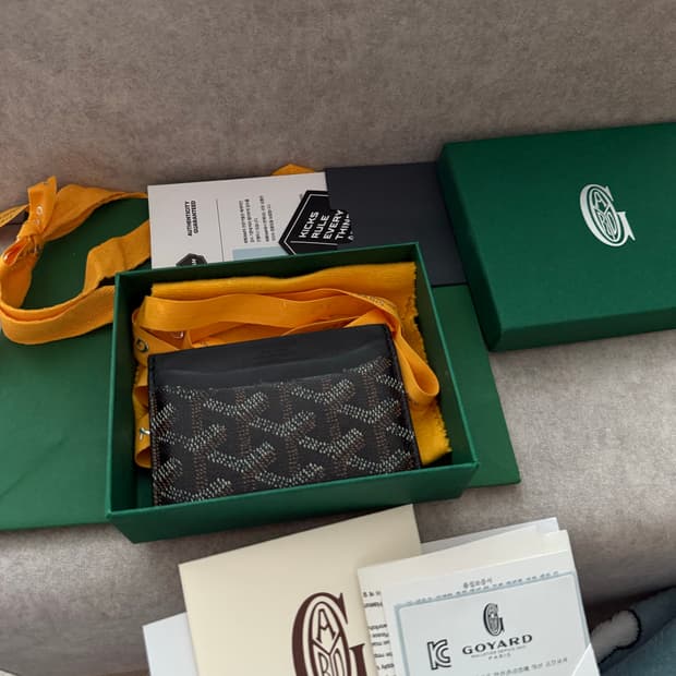 고야드 생쉴피스 카드지갑 블랙 풀구성 크림